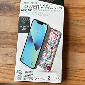 Theory Floral Wireless Power Bank in Pink, Blue, White